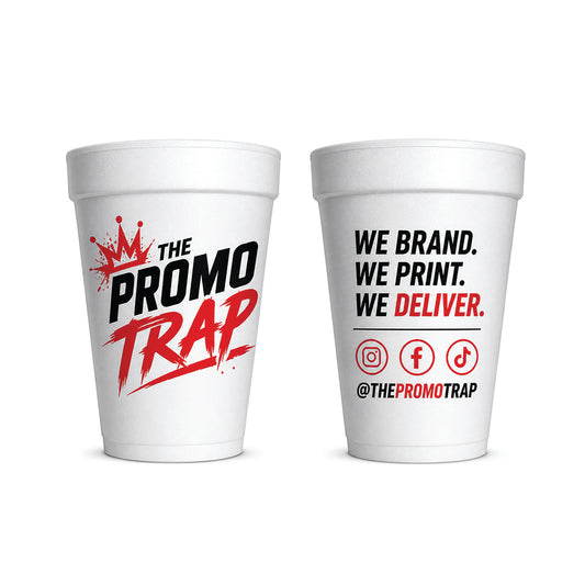 100 Custom Styrofoam Cups (24oz)
